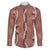 Hawaii Maile Lei Family Matching Puletasi and Hawaiian Shirt With Brown Monstera Pattern