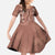 Hawaii Maile Lei Family Matching Summer Maxi Dress and Hawaiian Shirt With Brown Monstera Pattern