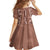 Hawaii Maile Lei Family Matching Summer Maxi Dress and Hawaiian Shirt With Brown Monstera Pattern