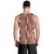 Hawaii Maile Lei Men Tank Top With Brown Monstera Pattern