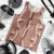 Hawaii Maile Lei Men Tank Top With Brown Monstera Pattern