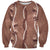 Hawaii Maile Lei Sweatshirt With Brown Monstera Pattern