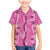 Hawaii Maile Lei Family Matching Mermaid Dress and Hawaiian Shirt With Pink Monstera Pattern
