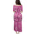 Hawaii Maile Lei Family Matching Puletasi and Hawaiian Shirt With Pink Monstera Pattern