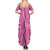 Hawaii Maile Lei Family Matching Summer Maxi Dress and Hawaiian Shirt With Pink Monstera Pattern