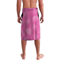 Hawaii Maile Lei Lavalava With Pink Monstera Pattern