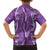 Hawaii Maile Lei Family Matching Summer Maxi Dress and Hawaiian Shirt With Violet Monstera Pattern