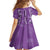 Hawaii Maile Lei Family Matching Summer Maxi Dress and Hawaiian Shirt With Violet Monstera Pattern