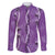Hawaii Maile Lei Family Matching Summer Maxi Dress and Hawaiian Shirt With Violet Monstera Pattern