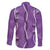 Hawaii Maile Lei Family Matching Summer Maxi Dress and Hawaiian Shirt With Violet Monstera Pattern