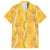 Hawaii Maile Lei Family Matching Off The Shoulder Long Sleeve Dress and Hawaiian Shirt With Yellow Monstera Pattern