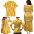 Hawaii Maile Lei Family Matching Puletasi and Hawaiian Shirt With Yellow Monstera Pattern