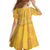 Hawaii Maile Lei Family Matching Summer Maxi Dress and Hawaiian Shirt With Yellow Monstera Pattern