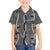 Hawaii Maile Lei Family Matching Off The Shoulder Long Sleeve Dress and Hawaiian Shirt With Gray Monstera Pattern