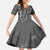 Hawaii Maile Lei Family Matching Summer Maxi Dress and Hawaiian Shirt With Gray Monstera Pattern