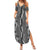 Hawaii Maile Lei Family Matching Summer Maxi Dress and Hawaiian Shirt With Gray Monstera Pattern