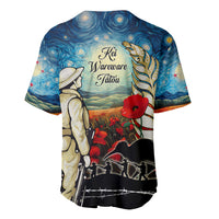 Kei Wareware Tatou New Zealand ANZAC Day Baseball Jersey Starry Night Inspo Style LT05 - Polynesian Pride