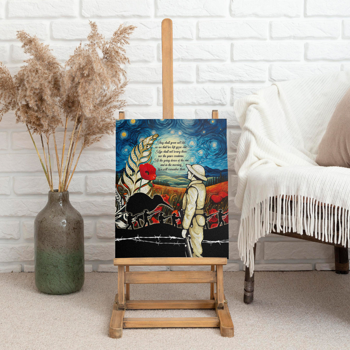 Kei Wareware Tatou New Zealand ANZAC Day Canvas Wall Art Starry Night Inspo Style