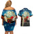 Kei Wareware Tatou New Zealand ANZAC Day Couples Matching Off Shoulder Short Dress and Hawaiian Shirt Starry Night Inspo Style LT05 - Polynesian Pride