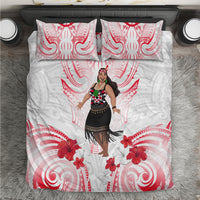 New Zealand Women's Day Bedding Set Maori Wahine Polynesian Pattern