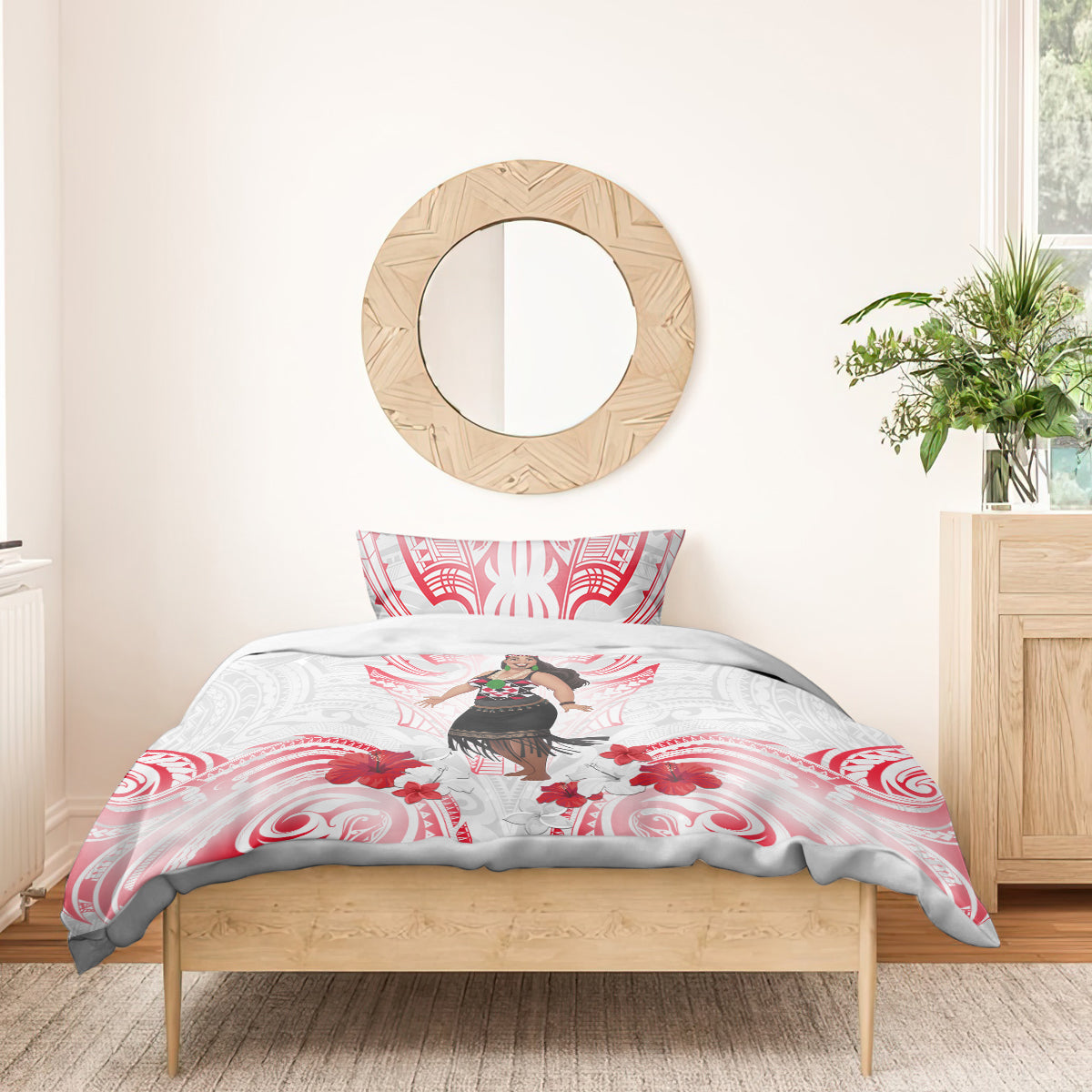 New Zealand Women's Day Bedding Set Maori Wahine Polynesian Pattern