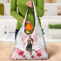 New Zealand Women's Day Grocery Bag Maori Wahine Polynesian Pattern