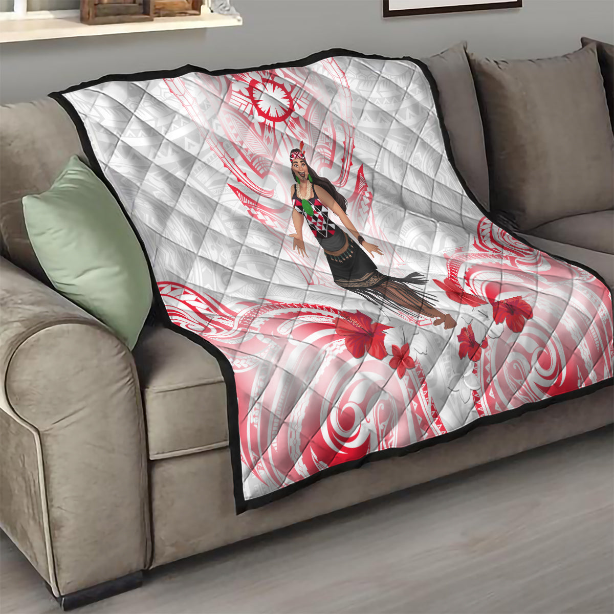New Zealand Women's Day Quilt Maori Wahine Polynesian Pattern
