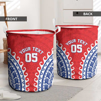 Custom Tuamotu Archipelago Laundry Basket Polynesian Tribal Tattoo