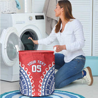 Custom Tuamotu Archipelago Laundry Basket Polynesian Tribal Tattoo