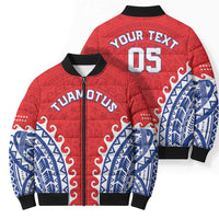 Custom Tuamotu Archipelago Bomber Puffer Jacket Polynesian Tribal Tattoo