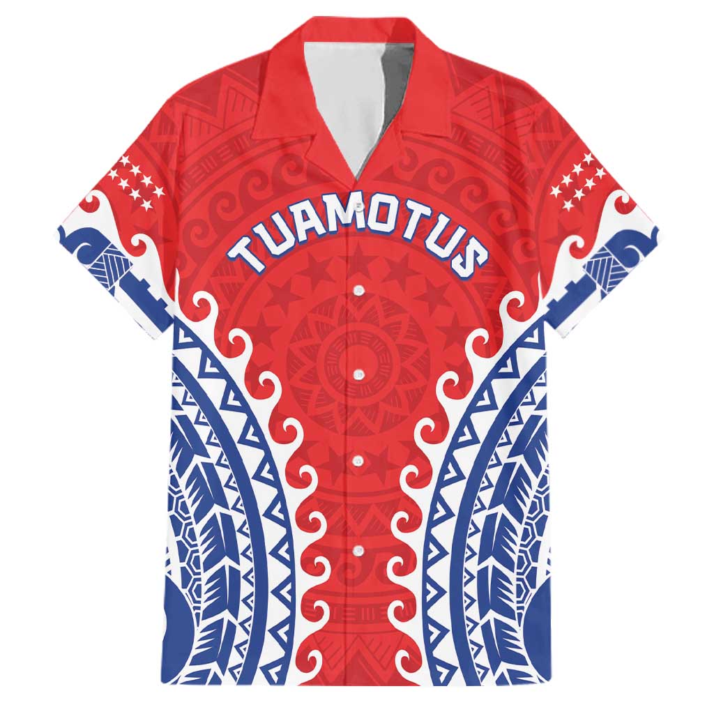 Custom Tuamotu Archipelago Family Matching Puletasi and Hawaiian Shirt Polynesian Tribal Tattoo