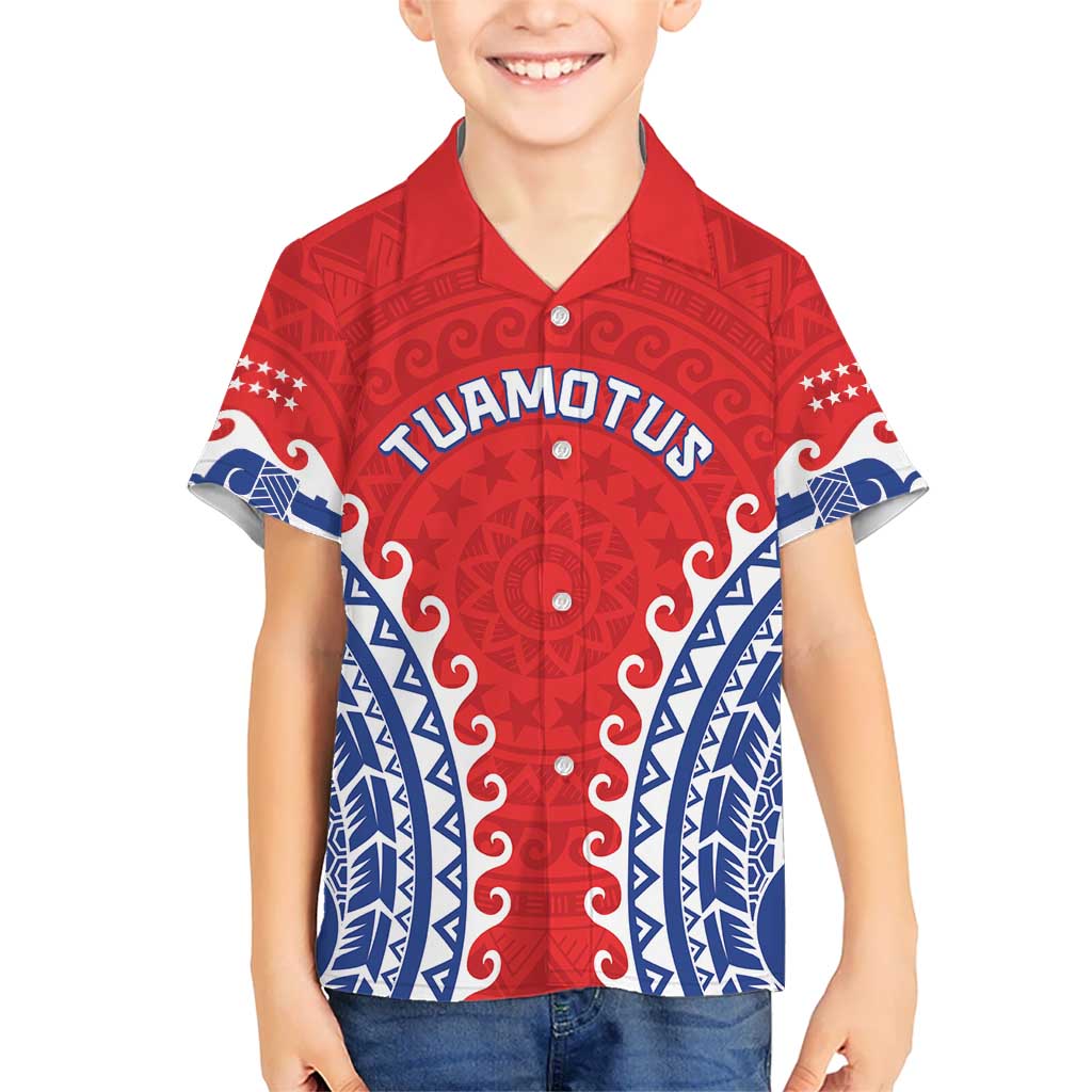 Custom Tuamotu Archipelago Family Matching Puletasi and Hawaiian Shirt Polynesian Tribal Tattoo