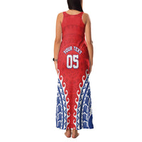 Custom Tuamotu Archipelago Family Matching Tank Maxi Dress and Hawaiian Shirt Polynesian Tribal Tattoo