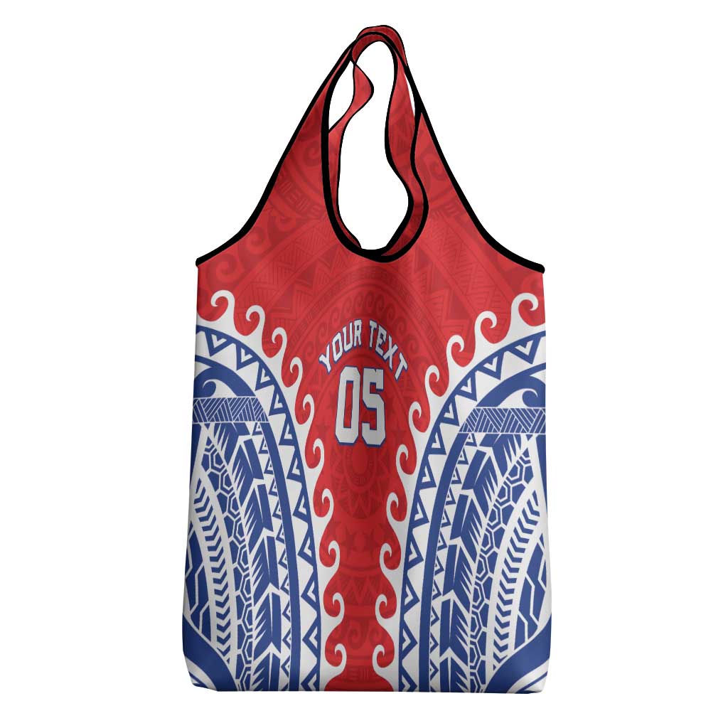 Custom Tuamotu Archipelago Grocery Bag Polynesian Tribal Tattoo