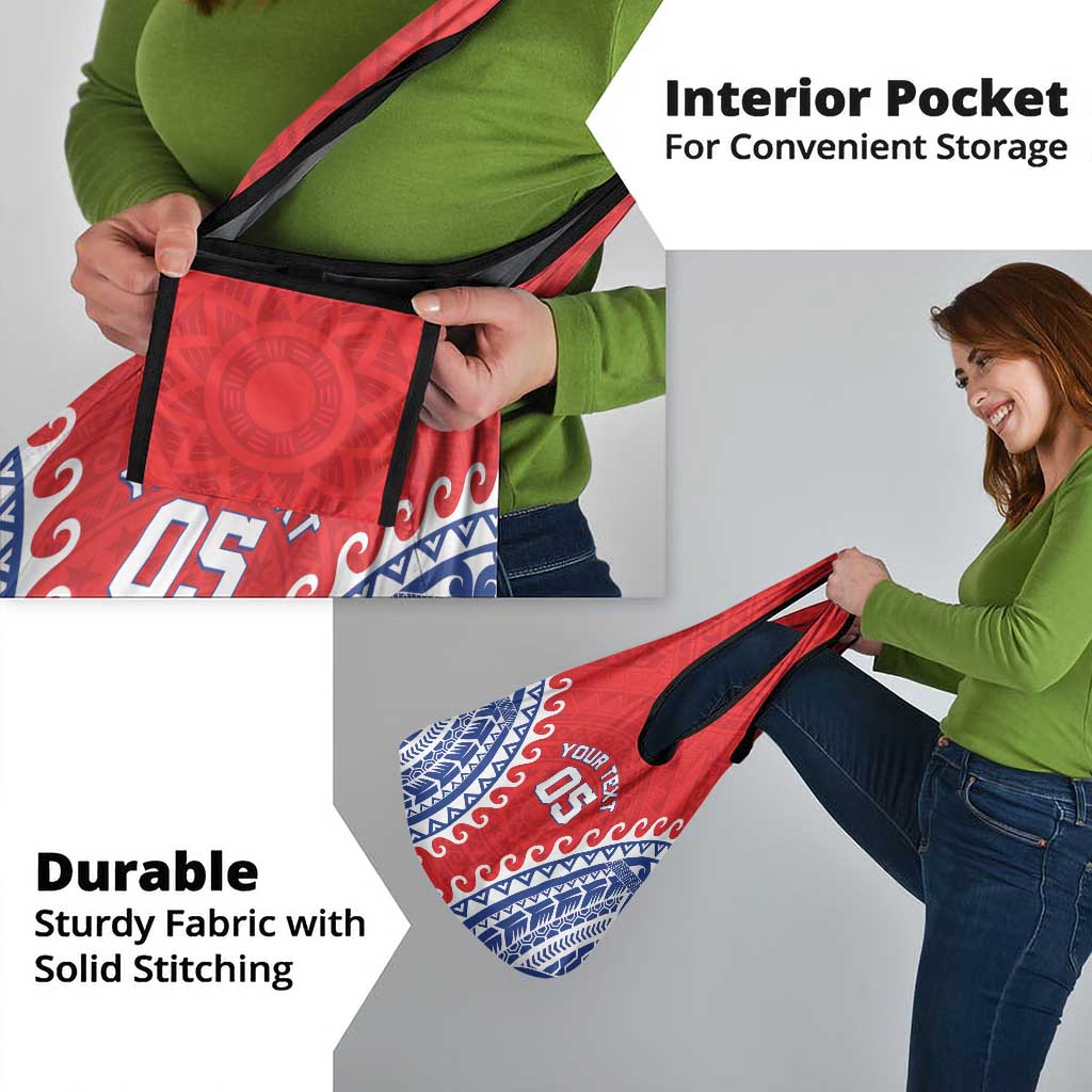 Custom Tuamotu Archipelago Grocery Bag Polynesian Tribal Tattoo