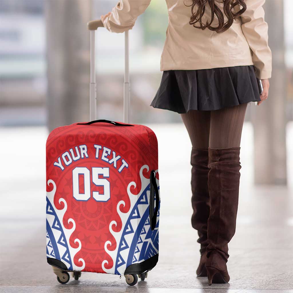 Custom Tuamotu Archipelago Luggage Cover Polynesian Tribal Tattoo