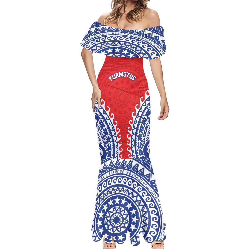 Custom Tuamotu Archipelago Mermaid Dress Polynesian Tribal Tattoo