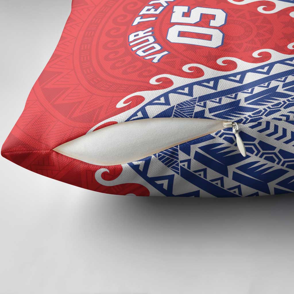 Custom Tuamotu Archipelago Pillow Cover Polynesian Tribal Tattoo