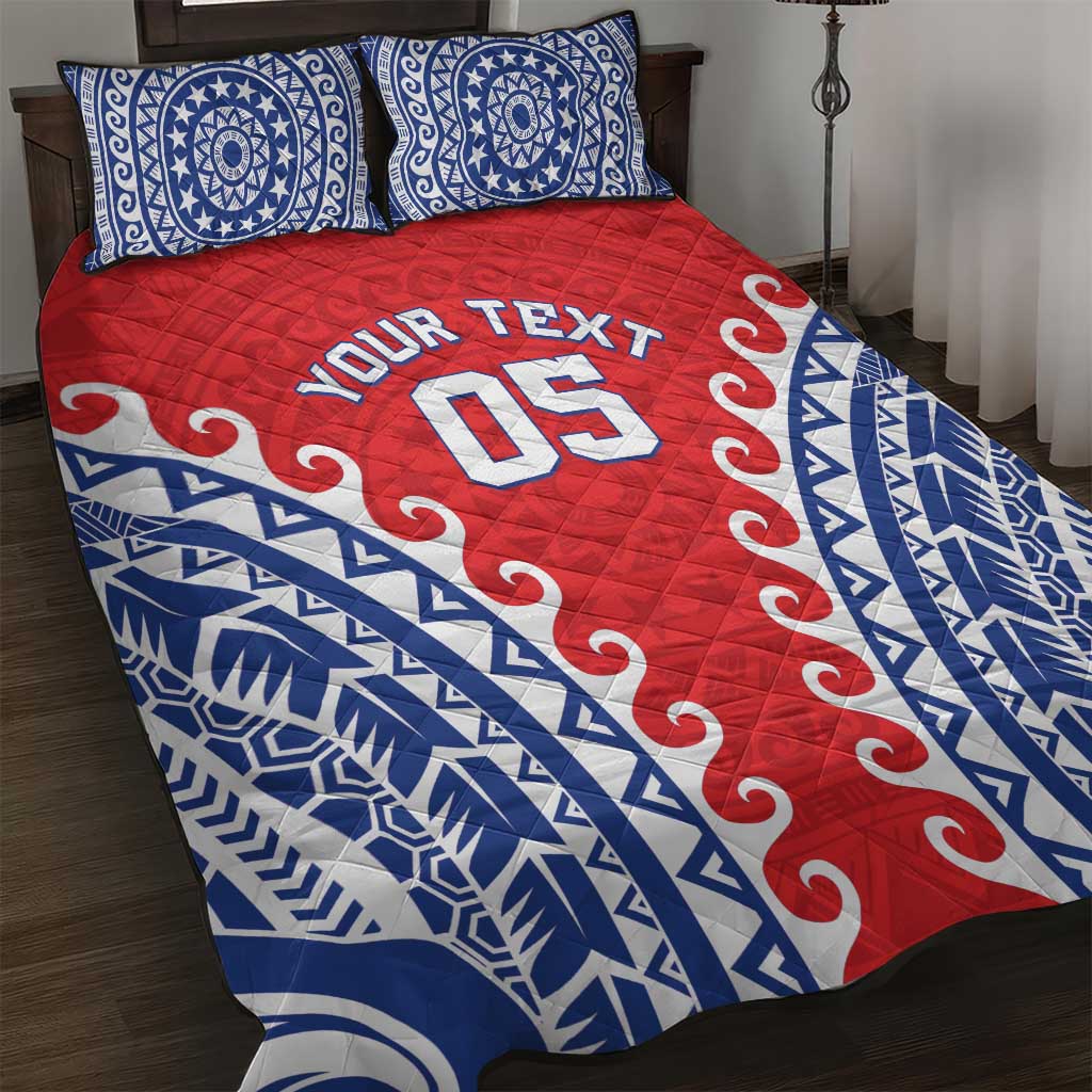 Custom Tuamotu Archipelago Quilt Bed Set Polynesian Tribal Tattoo LT05 Red - Polynesian Pride
