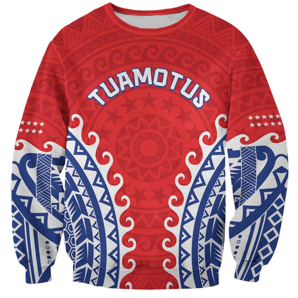 Custom Tuamotu Archipelago Sweatshirt Polynesian Tribal Tattoo