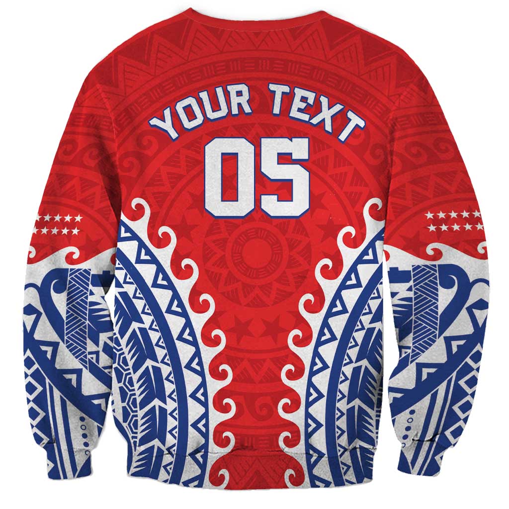 Custom Tuamotu Archipelago Sweatshirt Polynesian Tribal Tattoo