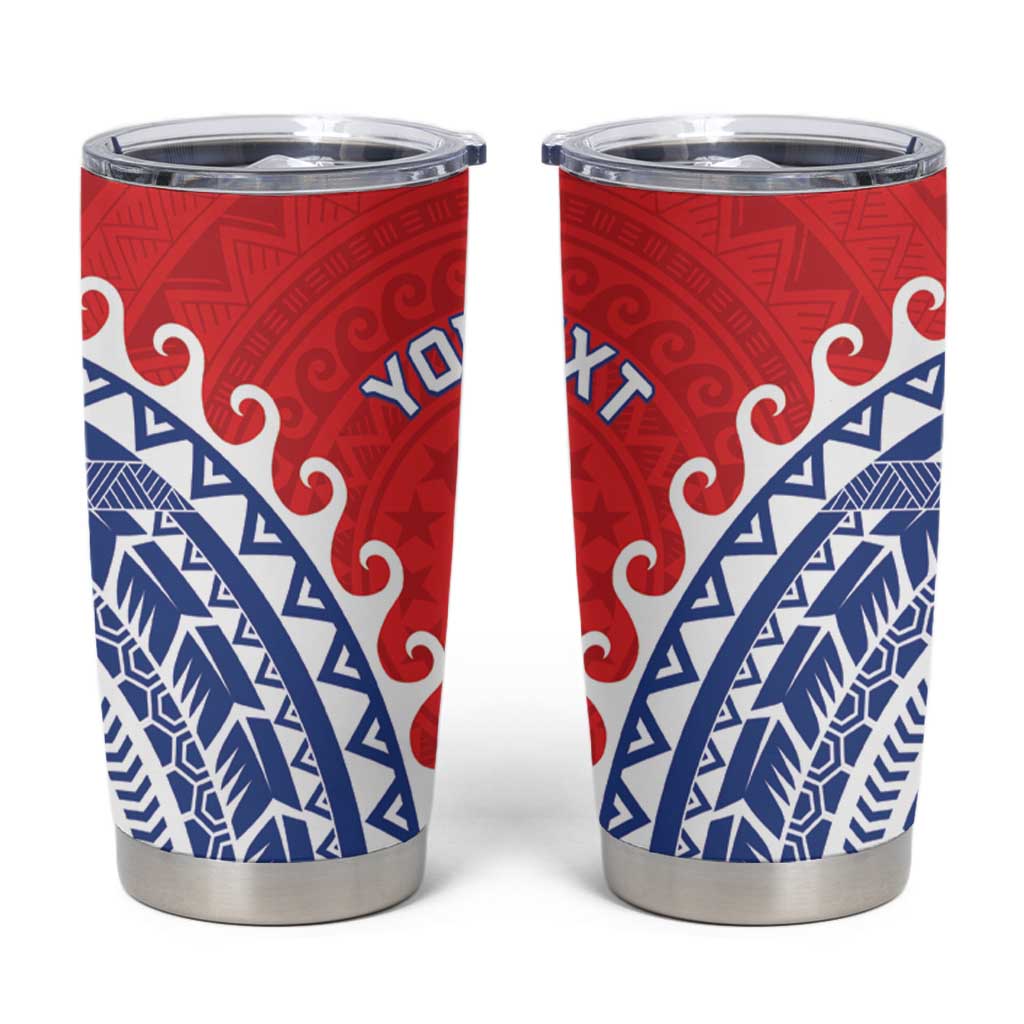 Custom Tuamotu Archipelago Tumbler Cup Polynesian Tribal Tattoo