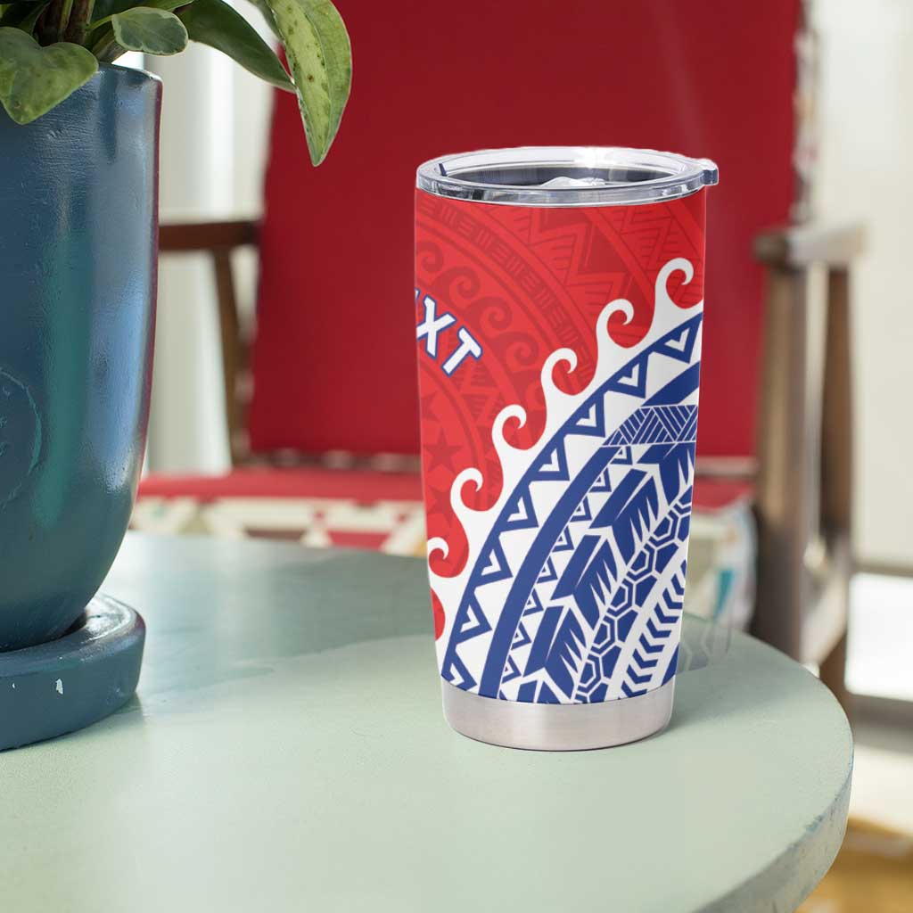 Custom Tuamotu Archipelago Tumbler Cup Polynesian Tribal Tattoo