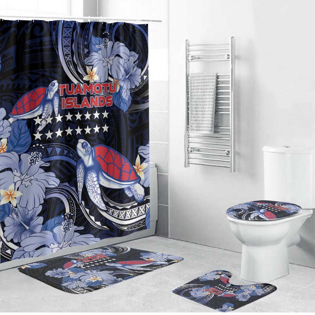 Tuamotu Islands Bathroom Set Polynesian Pattern With Turtle
