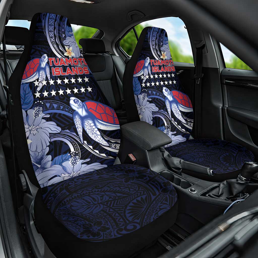 Tuamotu Islands Car Seat Cover Polynesian Pattern With Turtle