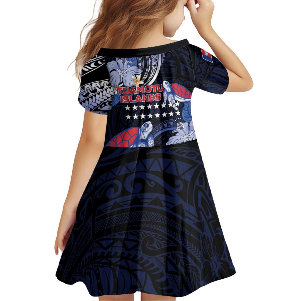 Tuamotu Islands Family Matching Short Sleeve Bodycon Dress and Hawaiian Shirt Polynesian Pattern With Turtle