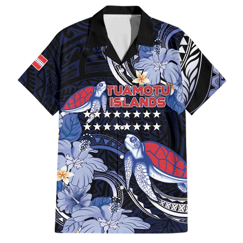 Tuamotu Islands Family Matching Short Sleeve Bodycon Dress and Hawaiian Shirt Polynesian Pattern With Turtle