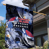 Tuamotu Islands Garden Flag Polynesian Pattern With Turtle