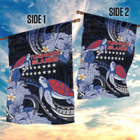 Tuamotu Islands Garden Flag Polynesian Pattern With Turtle