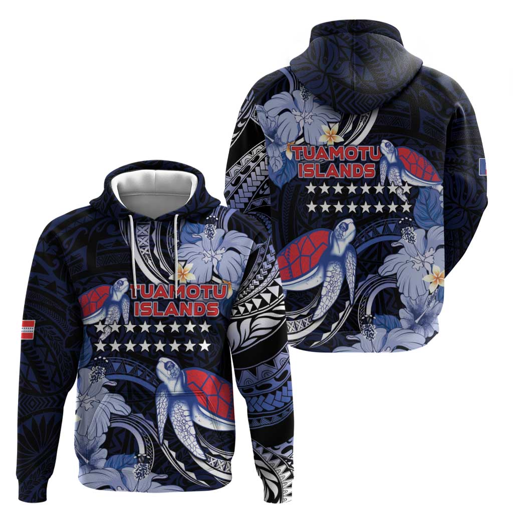 Tuamotu Islands Hoodie Polynesian Pattern With Turtle LT05 - Polynesian Pride